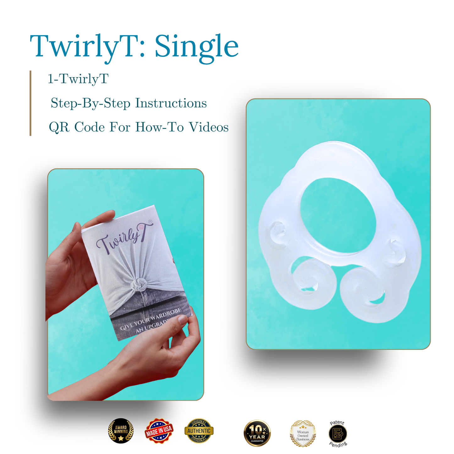 TwirlyT "Tailored Fit" Styling Clip: Single