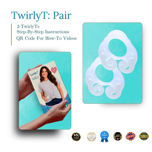 TwirlyT: Women's Shirt Cinch Clips: Pair